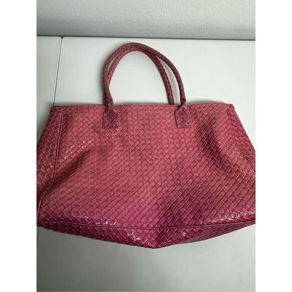 Pink Large Capacity PU Portable Shoulder Bag Tote - Picture 14 of 15